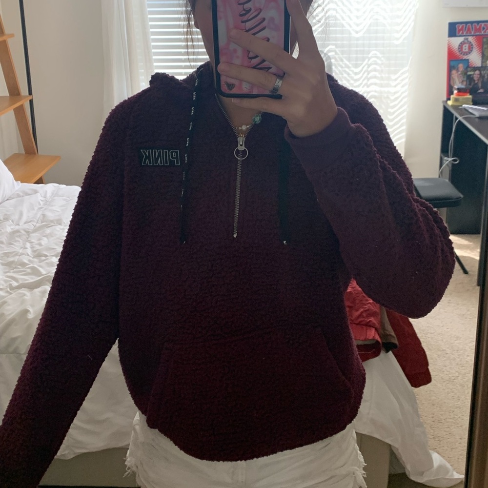PINK Fuzzy Zip Up